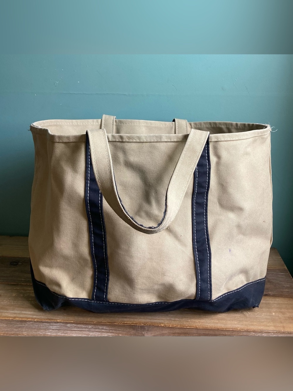 Vintage L.L. Bean 90’s Canvas Boat and Tote Bag - Picture 2 of 12